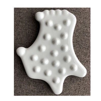 白色セラミック グアシャ マッサージ ツール で 肌 を 強く し て 筋肉 を のんびり に する