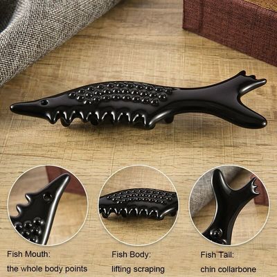 魚形セラミックグアシャマッサージ機 OEM/ODM 顔目頸筋のリラックスとしわの減少に受容