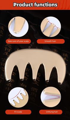 銅 グアシャ マッサージ ツール メタル 青銅 髪 グアシャ  Comb アクupuncture 頭部 アクupuncture  Comb の スカルピング ポイント 装置
