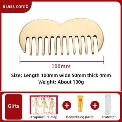 繊細な歯 天然の銅 Gua Sha ボード スカルプ マッサージ カム Guasha ストーン ヘッド マッサージ 髪 ヘルスケア サロン 美容ツール