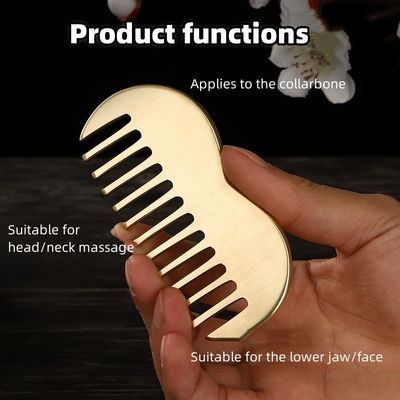 繊細な歯 天然の銅 Gua Sha ボード スカルプ マッサージ カム Guasha ストーン ヘッド マッサージ 髪 ヘルスケア サロン 美容ツール