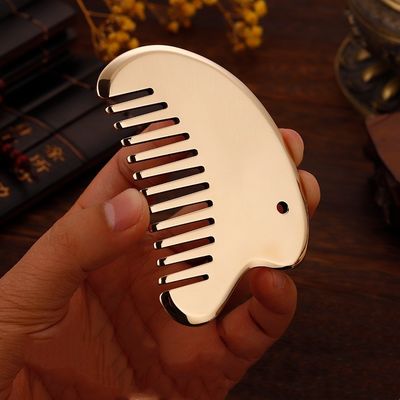 カスタマイズされたロゴ 入手可能 2023 メリディアンマッサージ器 ヘアメンテナンス ブラス グアシャ プレート 頭皮マッサージ器