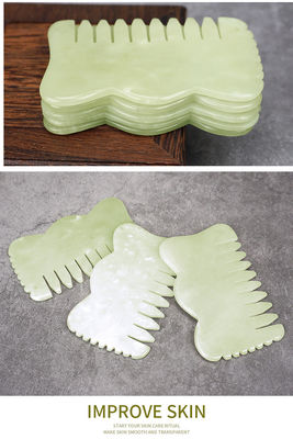 天然のXiuyan Jade Gua Sha アキュポイント マッサージ ヘア シャンプー 頭をリラックスさせる