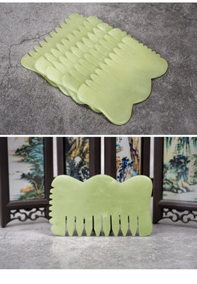 天然のXiuyan Jade Gua Sha アキュポイント マッサージ ヘア シャンプー 頭をリラックスさせる