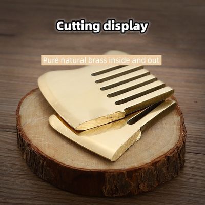 筋肉マッサージ ヘッドマッサージツール カスタムロゴ 頭皮マッサージツール スクウェア 青銅 グア・シャ・コンブ 金属 銅 グア・シャ・コンブ