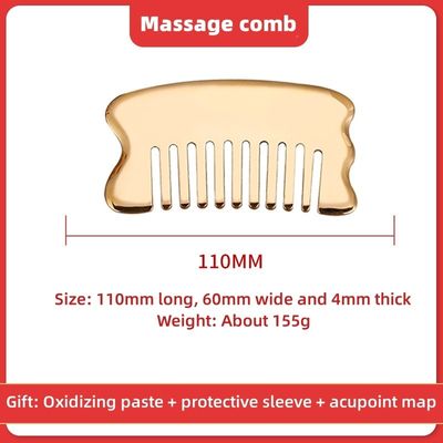 筋肉マッサージ ヘッドマッサージツール カスタムロゴ 頭皮マッサージツール スクウェア 青銅 グア・シャ・コンブ 金属 銅 グア・シャ・コンブ