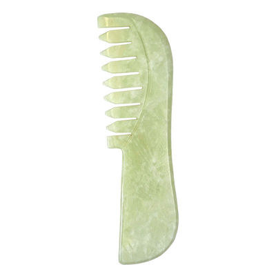 天然Xiuyan Jade Gua Sha 頭皮マッサージ ブラシ 玉石 ヘッドケア マッサージ 毛 Guasha リラックス ツール 身体マッサージ