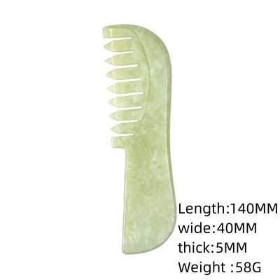 天然Xiuyan Jade Gua Sha 頭皮マッサージ ブラシ 玉石 ヘッドケア マッサージ 毛 Guasha リラックス ツール 身体マッサージ