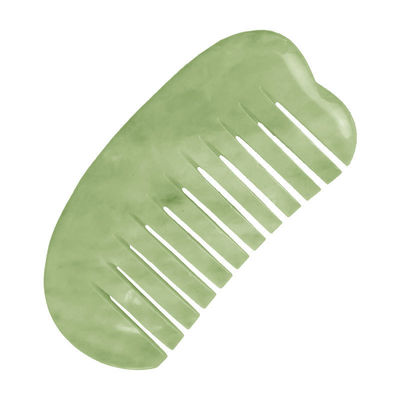 アクupuncture療法と頭皮マッサージ 自然な玉石の髪の毛 Comb と Xiuyan Jade Gua Sha ツール