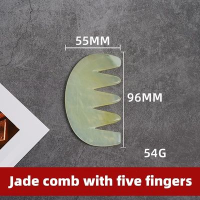 アクupuncture療法と頭皮マッサージ 自然な玉石の髪の毛 Comb と Xiuyan Jade Gua Sha ツール