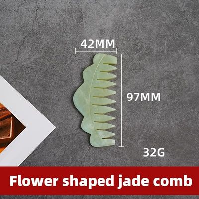 アクupuncture療法と頭皮マッサージ 自然な玉石の髪の毛 Comb と Xiuyan Jade Gua Sha ツール