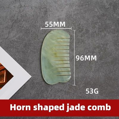 アクupuncture療法と頭皮マッサージ 自然な玉石の髪の毛 Comb と Xiuyan Jade Gua Sha ツール