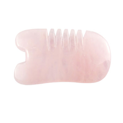 ローズクォーツ グア・シャ 頭皮マッサージ用 毛穴 マッサージ用 頭部マッサージ用 セルフケア スパ 顔リフティング 美容用品