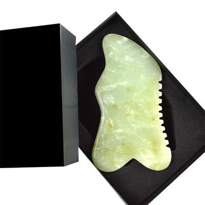 2024 天然Xiuyan Jade Gua Sha 身体と顔のマッサージのためのスクレイピングボード グリーンマッサージツール