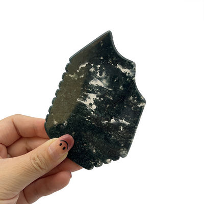手彫り 天然草 アガート グアシャ 石 顔マッサージ 皮膚ケア