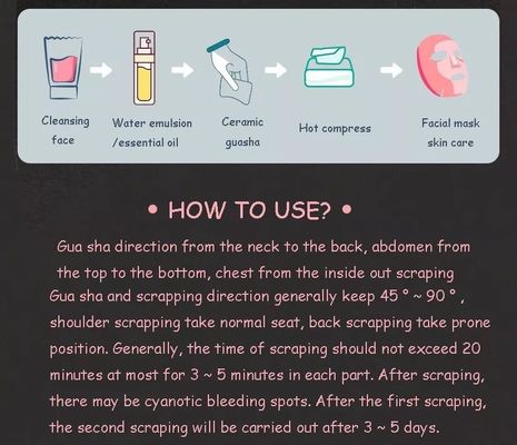 カスタマイズされたロゴ セラミック グア・シャ ツール マウスライン マッサージで筋肉のストレスと痛みを軽減します