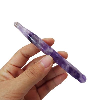 薄い顔 グアシャ ツール 天然アメチスト アクプレッシャー グアシャ マッサージ 整体 深い組織 痛みの緩和