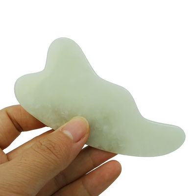 カスタマイズされたロゴ グリーン ナチュラル スパ グア・シャ 頭皮マッサージ 顔と体の皮膚を掻くためのツール グア・シャ ポーリング マッサージ器