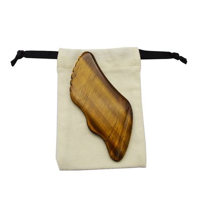 手作り グア・シャ 天然虎の目 肌マッサージ器 顔 眼 首 ノディ 筋肉リラックス OEM ODM