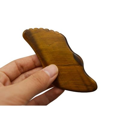 手作り グア・シャ 天然虎の目 肌マッサージ器 顔 眼 首 ノディ 筋肉リラックス OEM ODM