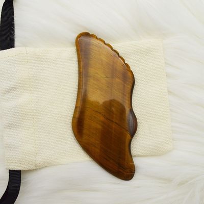 手作り グア・シャ 天然虎の目 肌マッサージ器 顔 眼 首 ノディ 筋肉リラックス OEM ODM