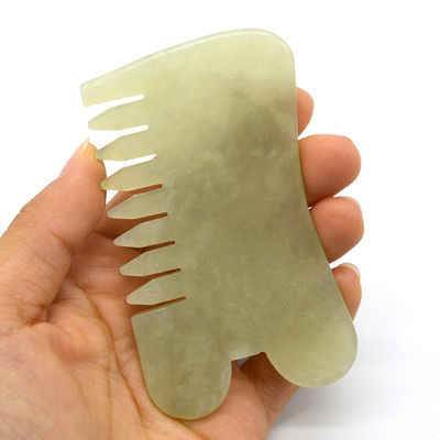 Xiuyan Jade Guasha マッサージ カム グア・シャ スカーピング 顔面ツール 赤外線理学機能 88*50*4mm