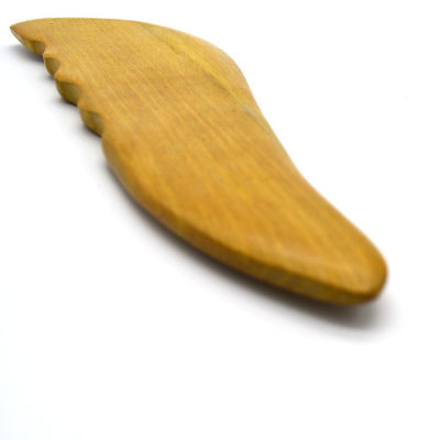OEM 天然カンファール 木 Gua Sha 顔と体のマッサージのためのツール S 形デザイン