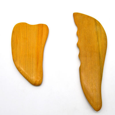 OEM 天然カンファール 木 Gua Sha 顔と体のマッサージのためのツール S 形デザイン