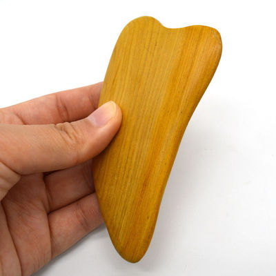 自然木 Gua Sha ツール 顔のスクレイピング マッサージ マニュアルワイヤード制御 顔のマッサージ機 木製板のスクレイピング