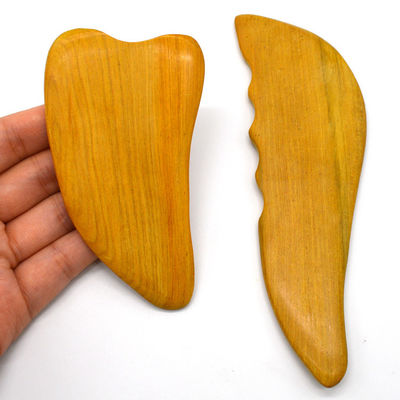 自然木 Gua Sha ツール 顔のスクレイピング マッサージ マニュアルワイヤード制御 顔のマッサージ機 木製板のスクレイピング