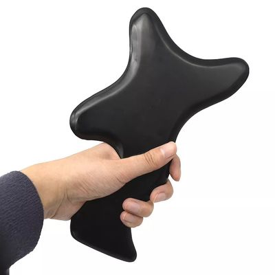 黒い大きなビアンストーン グア・シャ リンパ排水 首 背 肩 腰 腰 体療法 マッサージ ツール