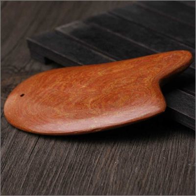 レッド・ビアン・ストーン・グア・シャ・ツール・フォー・スクレイピング マッサージ機 身体 10.5cm*6cm*0.7cm 長さ