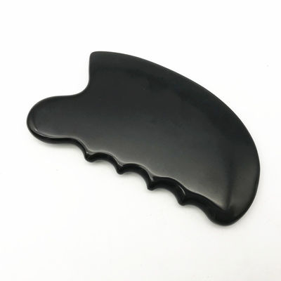 OEM ODM ナチュラルブラックセラピー ビアンストーン グアシャ ツール スクラップ マッサージ グアシャ 身体 11.5*6*0.8cm