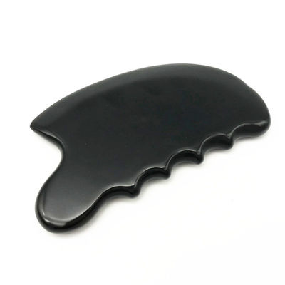 OEM ODM ナチュラルブラックセラピー ビアンストーン グアシャ ツール スクラップ マッサージ グアシャ 身体 11.5*6*0.8cm