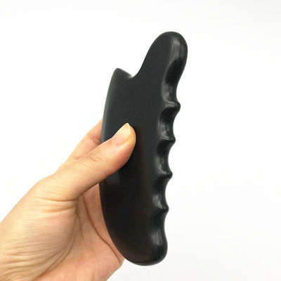 OEM ODM ナチュラルブラックセラピー ビアンストーン グアシャ ツール スクラップ マッサージ グアシャ 身体 11.5*6*0.8cm