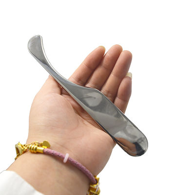 15.5*2.5cm シルバーグア・シャ・スクレイピング マッサージボード ボディ・グアシャ マッサージツール 痛みを和らげるためのステンレス鋼のスクレイピングツール