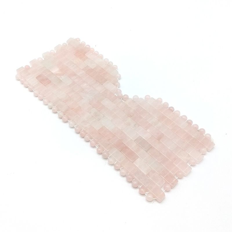 21*9cm 天然 ローズ クォーツ マッサージ 数珠 眼 美容 マスク 顔 癒し 玉 マスク 世界中に配送