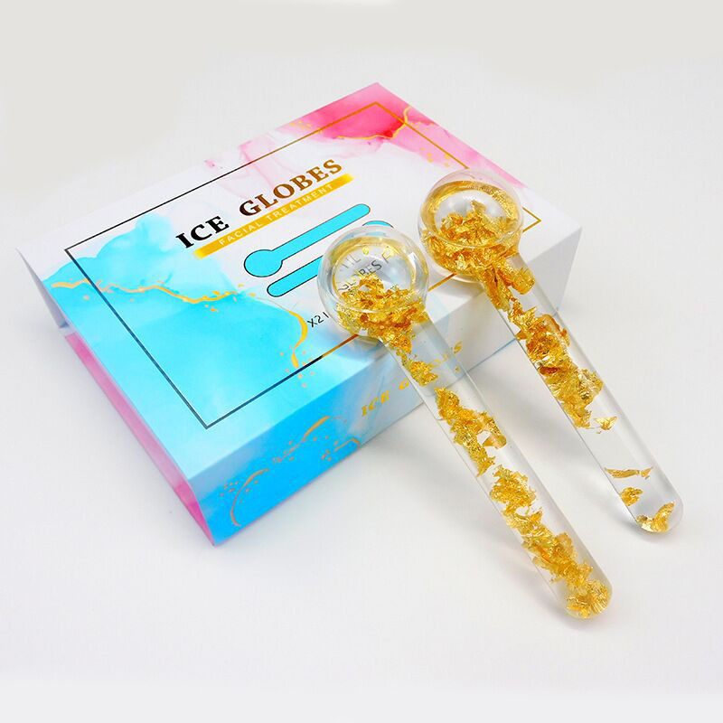 顔の腫れや黒い輪を減らすために 日常の美容のための冷却氷球 24K ゴールド顔マッサージロール