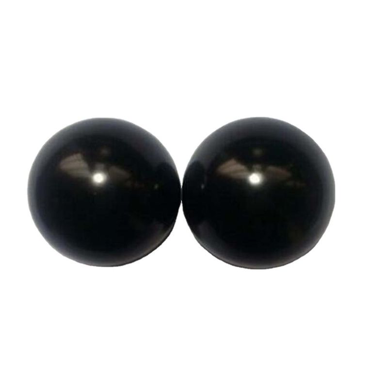 彫刻された50mm 天然黒色ビアンストーン ハンドボール マッサージ 滑らかなヒーリング クリスタル球 体マッサージとヒーリング