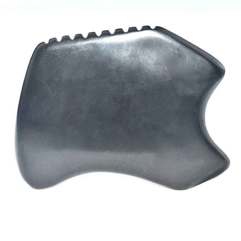 特殊形 グア・シャ・ボード 顔と体マッサージ用機器のための天然ブラック・ビアン・ストーン・スクレイピング・ツール