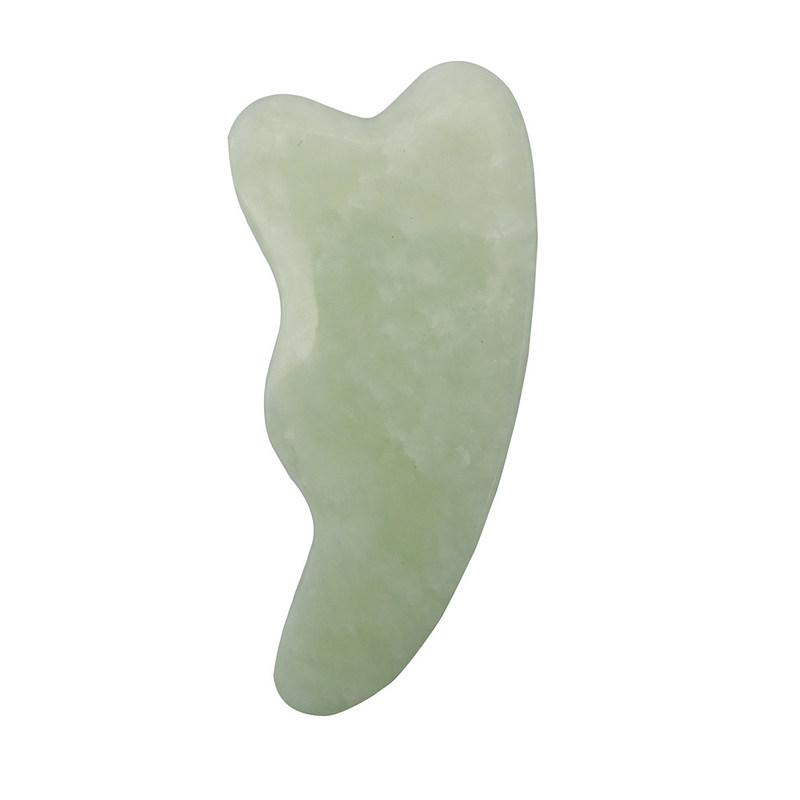 カスタマイズされたロゴ グリーン ナチュラル スパ グア・シャ 頭皮マッサージ 顔と体の皮膚を掻くためのツール グア・シャ ポーリング マッサージ器