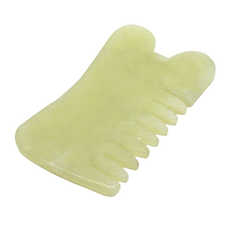 Xiuyan Jade Guasha マッサージ カム グア・シャ スカーピング 顔面ツール 赤外線理学機能 88*50*4mm