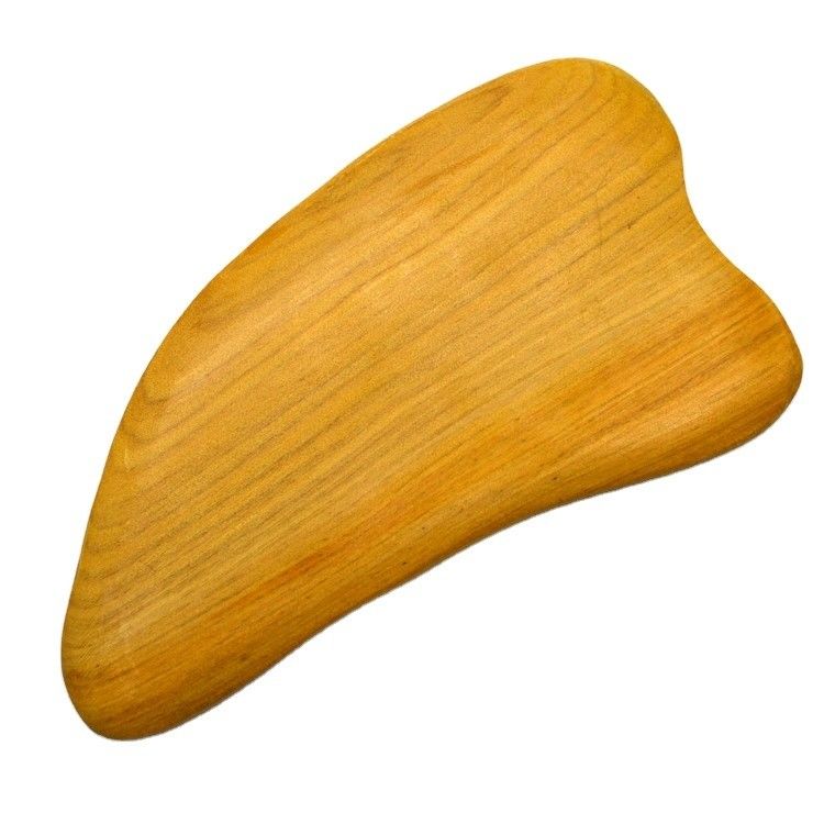 自然木 Gua Sha ツール 顔のスクレイピング マッサージ マニュアルワイヤード制御 顔のマッサージ機 木製板のスクレイピング