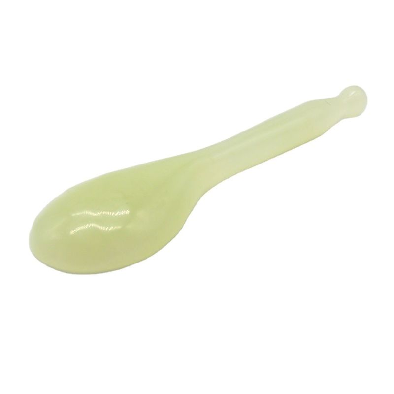 身体ケア Xiuyan Jade Gua Sha マッサージツール 健康とウェルネスのための緑色のスプーン形のGuasha Scarpingツール