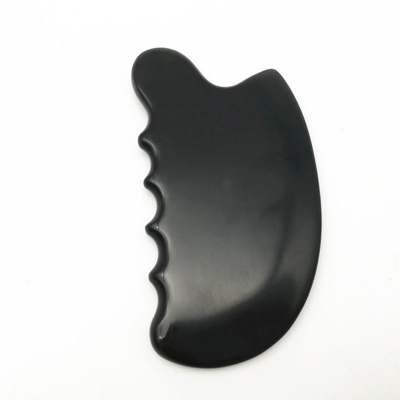 OEM ODM ナチュラルブラックセラピー ビアンストーン グアシャ ツール スクラップ マッサージ グアシャ 身体 11.5*6*0.8cm